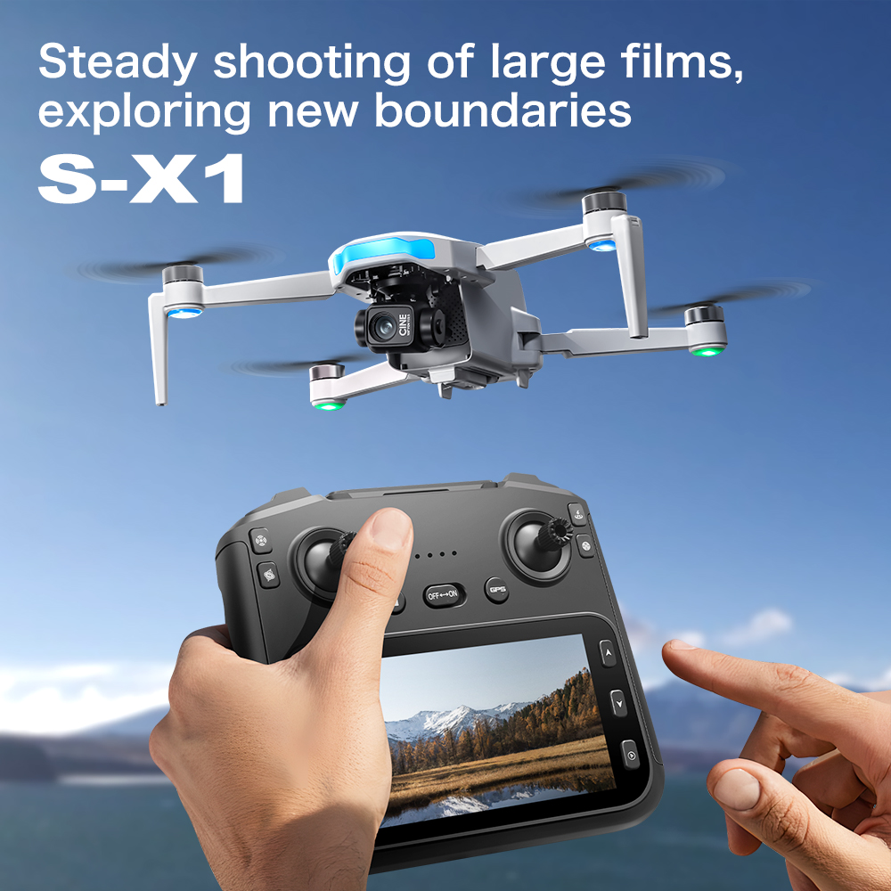 Original S-X1 GPS Foldable RC  - đánh giá và giá Drone Gimbal 3 Axis