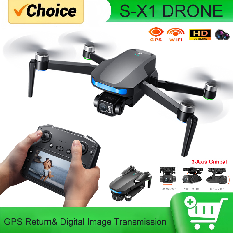 S-X1 MAX GPS Drone with 3-Axis - đánh giá và giá Drone Gimbal 3 Axis